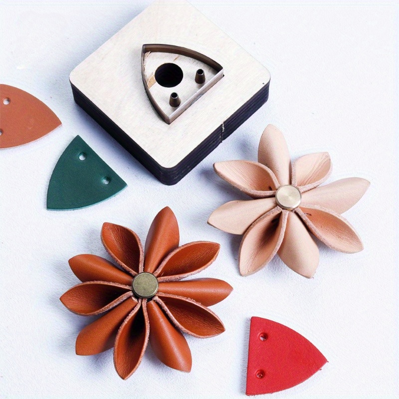 Leatherwork Accessories - 가죽 커팅 다이 꽃잎 모양 나무