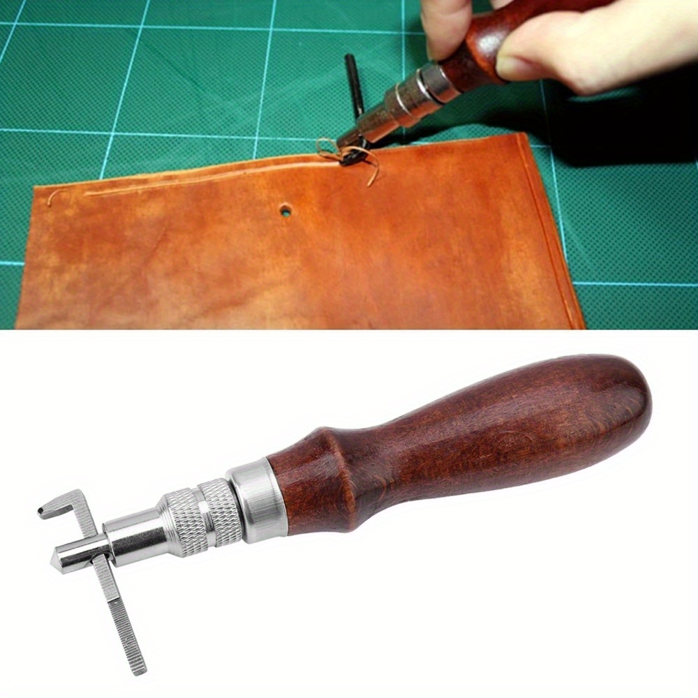 1개 조절 가능한 가죽 엣지 스티칭 그루버 노처 DIY - Leatherwork Accessories 리뷰 및 가격