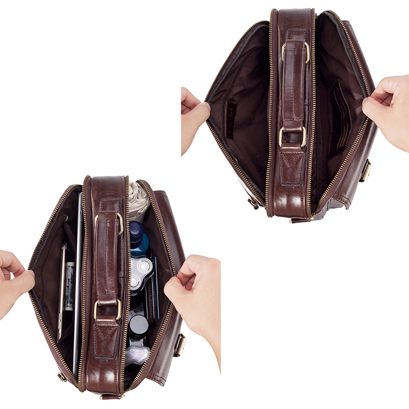 남자 진짜 가죽 어깨 가방 패션 남성 진짜 쇠가죽 채찍 - Leather Work Bag Men 리뷰 및 가격