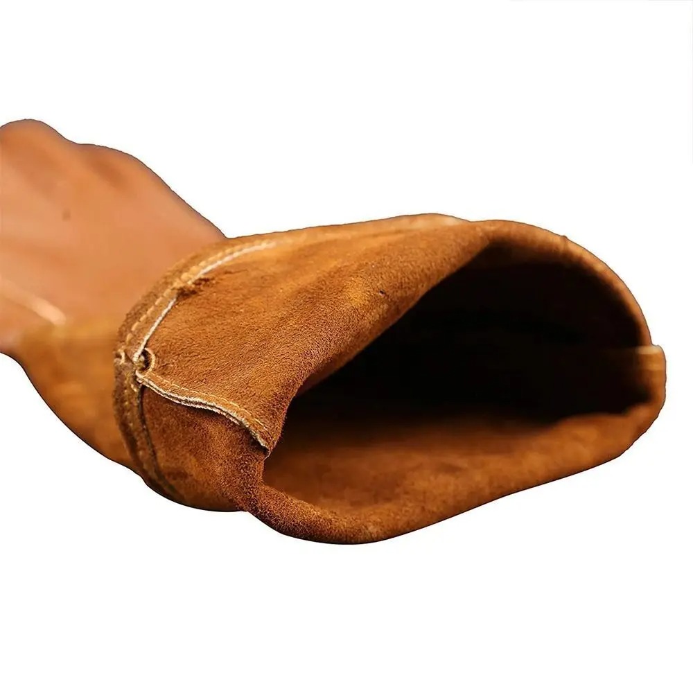 긴 튜브형 정원 안전 작업 장갑 가죽 통기성 건틀릿 가 - Leather Work Youtube 리뷰 및 가격