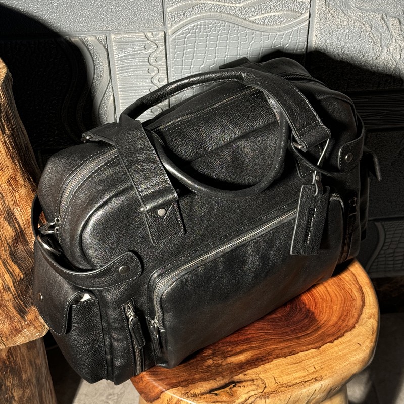 빈티지 식물성 무두질 가죽 지우개 남성용 가방, 캐주얼 - Leather Work Bag Men 리뷰 및 가격