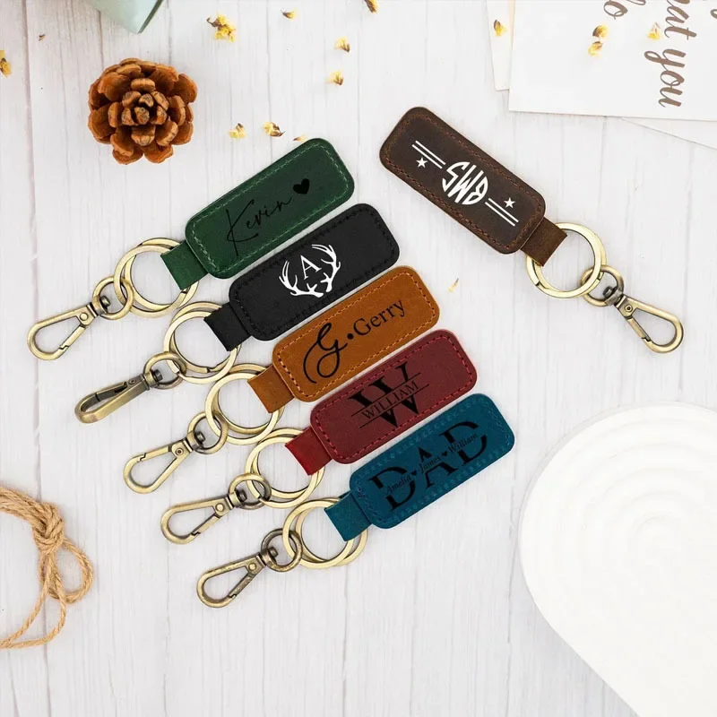 남녀공용 레이저 커스텀 로고 가죽 키체인, 빈티지 각인 - Leatherwork Keychain 리뷰 및 가격