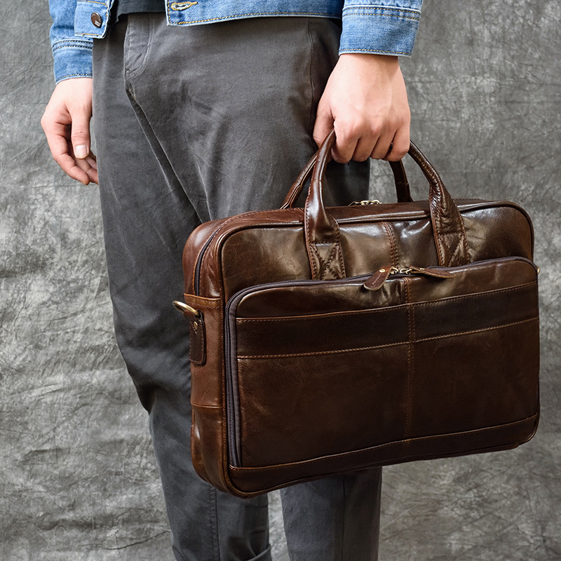 남성용 럭셔리 정품 가죽 핸드백, 여행 서류 가방, 남 - Leather Work Bag Men 리뷰 및 가격