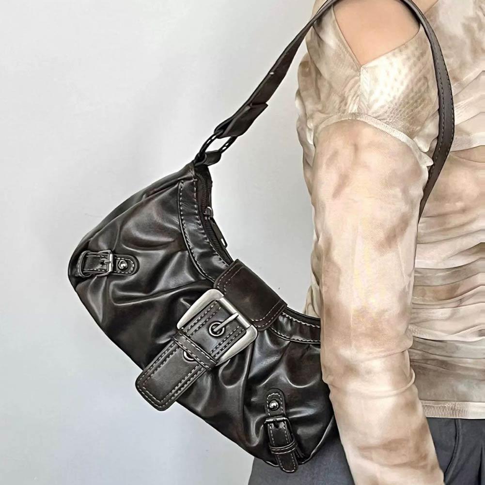 Y2K 스타일의 레트로 플리츠 숄더백, 여성용으로 인기 - Leatherwork Wallet 리뷰 및 가격