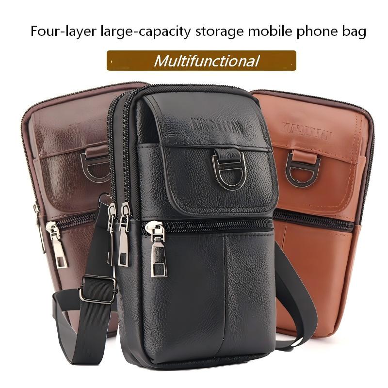 남성용 가죽 허리 가방 - 대용량 휴대폰 벨트 가방 - - Leatherwork Wallet 리뷰 및 가격